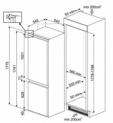 ���� �������� ����� ����� ��� 275 ���� ��� Smeg C8174TNE - ����� �����