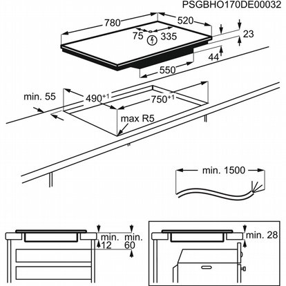 ������ ��������� 80 �"� Electrolux ���������� MultiZone EIV83443BW ������ ����