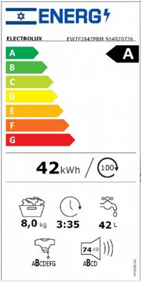 ����� ����� ��� ���� 8 �"� Electrolux ��� EW7F2847PBM ����� ����� ������